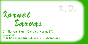 kornel darvas business card